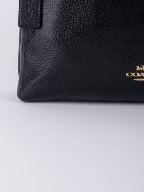 Coach Navy Blue Leather Shoulder Bag