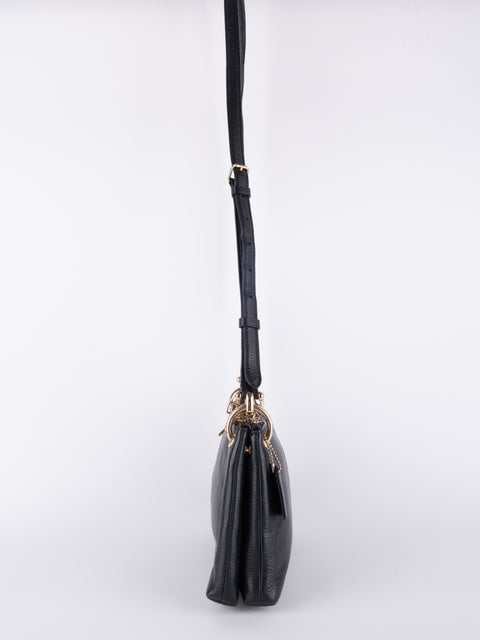 Coach Navy Blue Leather Shoulder Bag