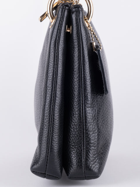 Coach Navy Blue Leather Shoulder Bag