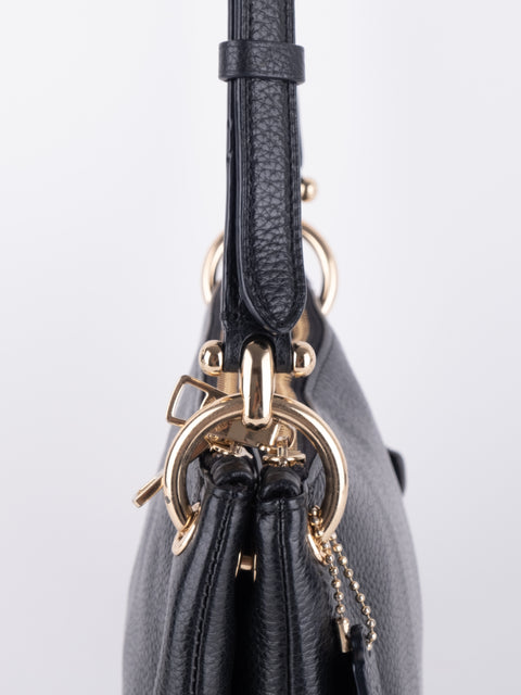 Coach Navy Blue Leather Shoulder Bag