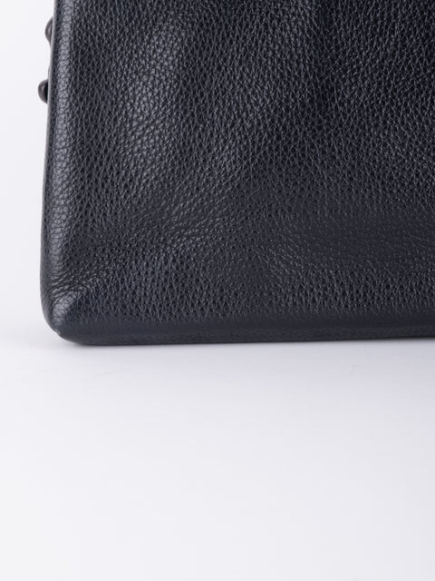 Coach Navy Blue Leather Shoulder Bag