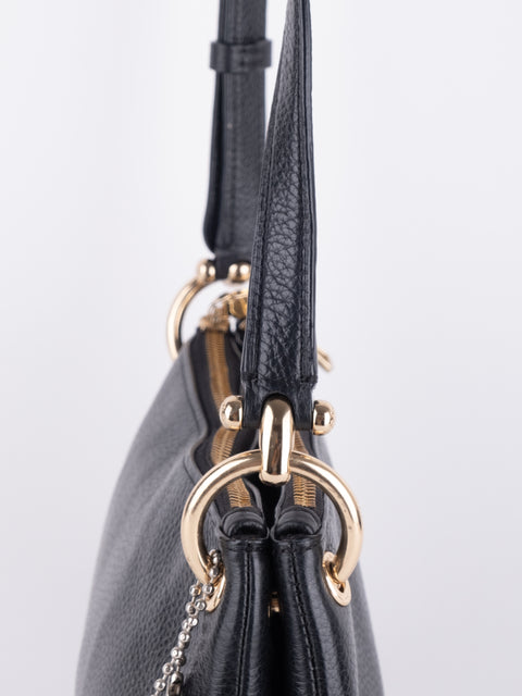 Coach Navy Blue Leather Shoulder Bag