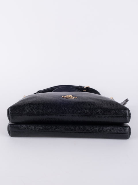 Coach Navy Blue Leather Shoulder Bag