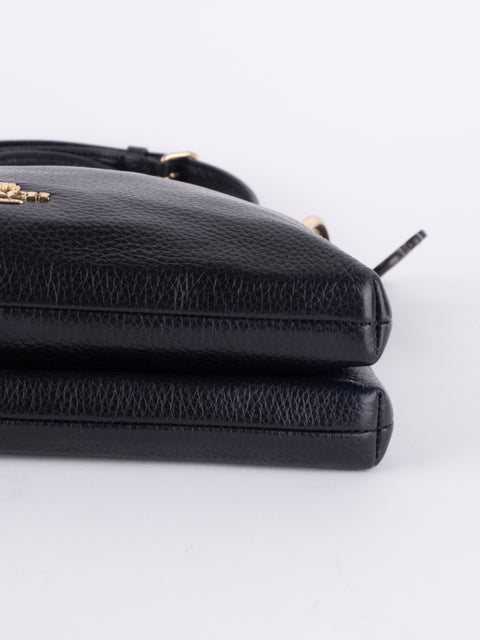 Coach Navy Blue Leather Shoulder Bag