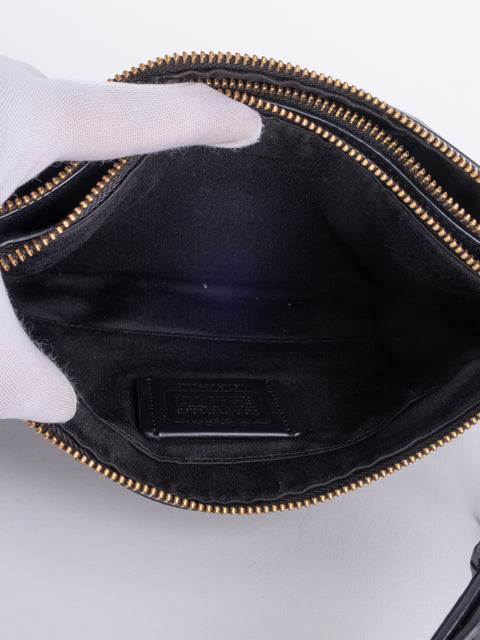 Coach Navy Blue Leather Shoulder Bag