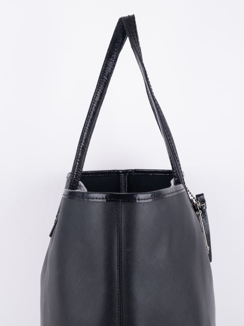 Coach Black Leather Tote Bag