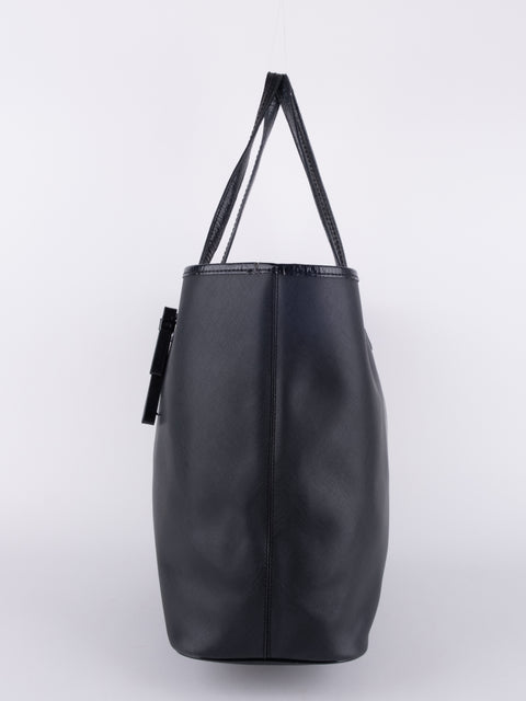 Coach Black Leather Tote Bag