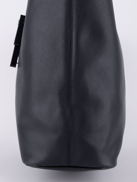 Coach Black Leather Tote Bag