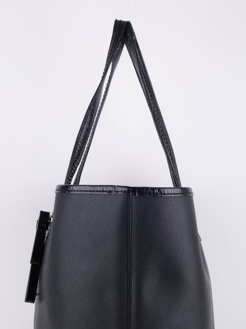 Coach Black Leather Tote Bag