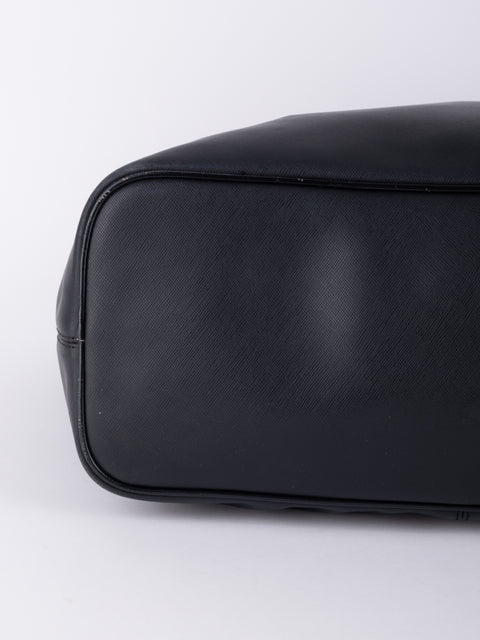 Coach Black Leather Tote Bag
