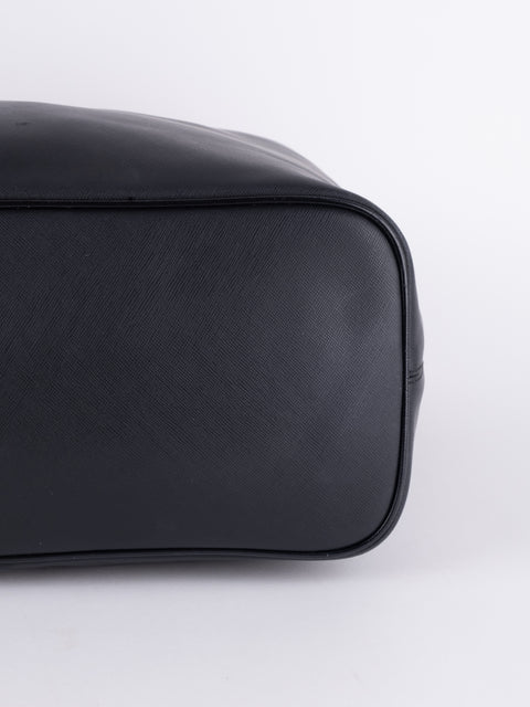 Coach Black Leather Tote Bag