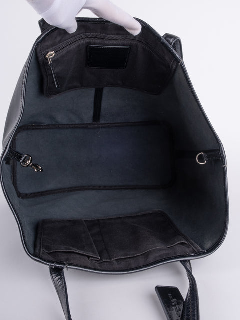 Coach Black Leather Tote Bag