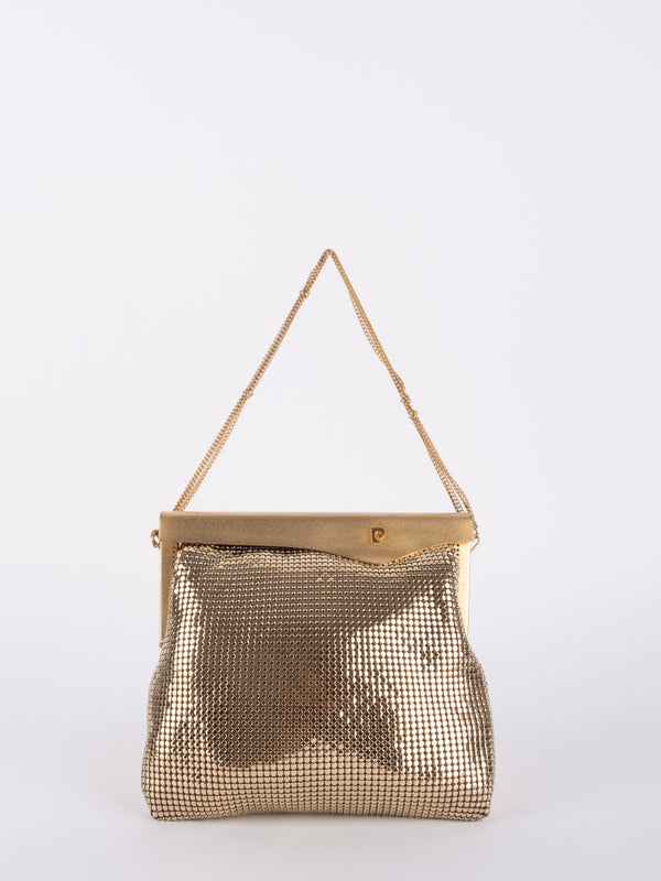 Vintage Gold Mesh Evening Bag
