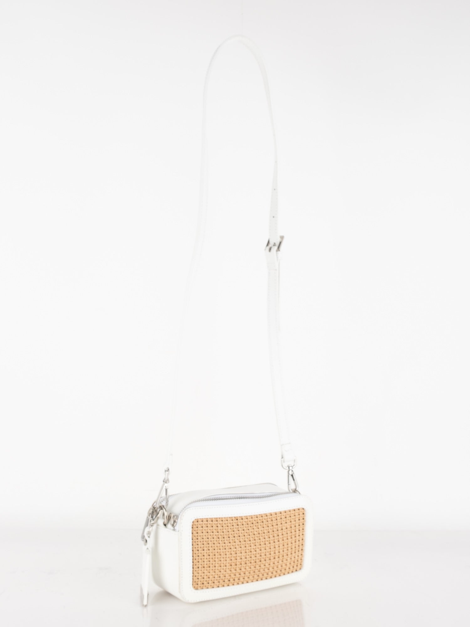 pelletteria veneta White & Rattan Crossbody Bag