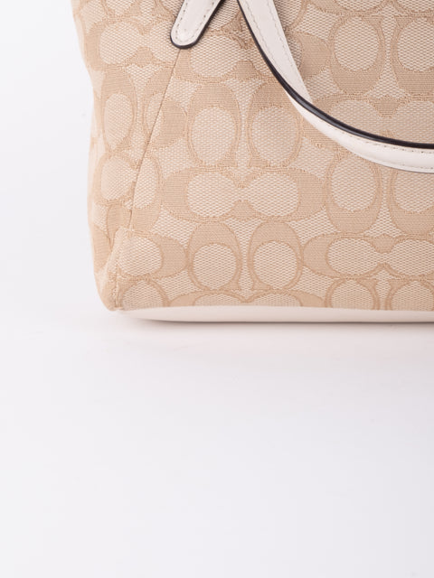 Coach Signature Beige Convertible Bag