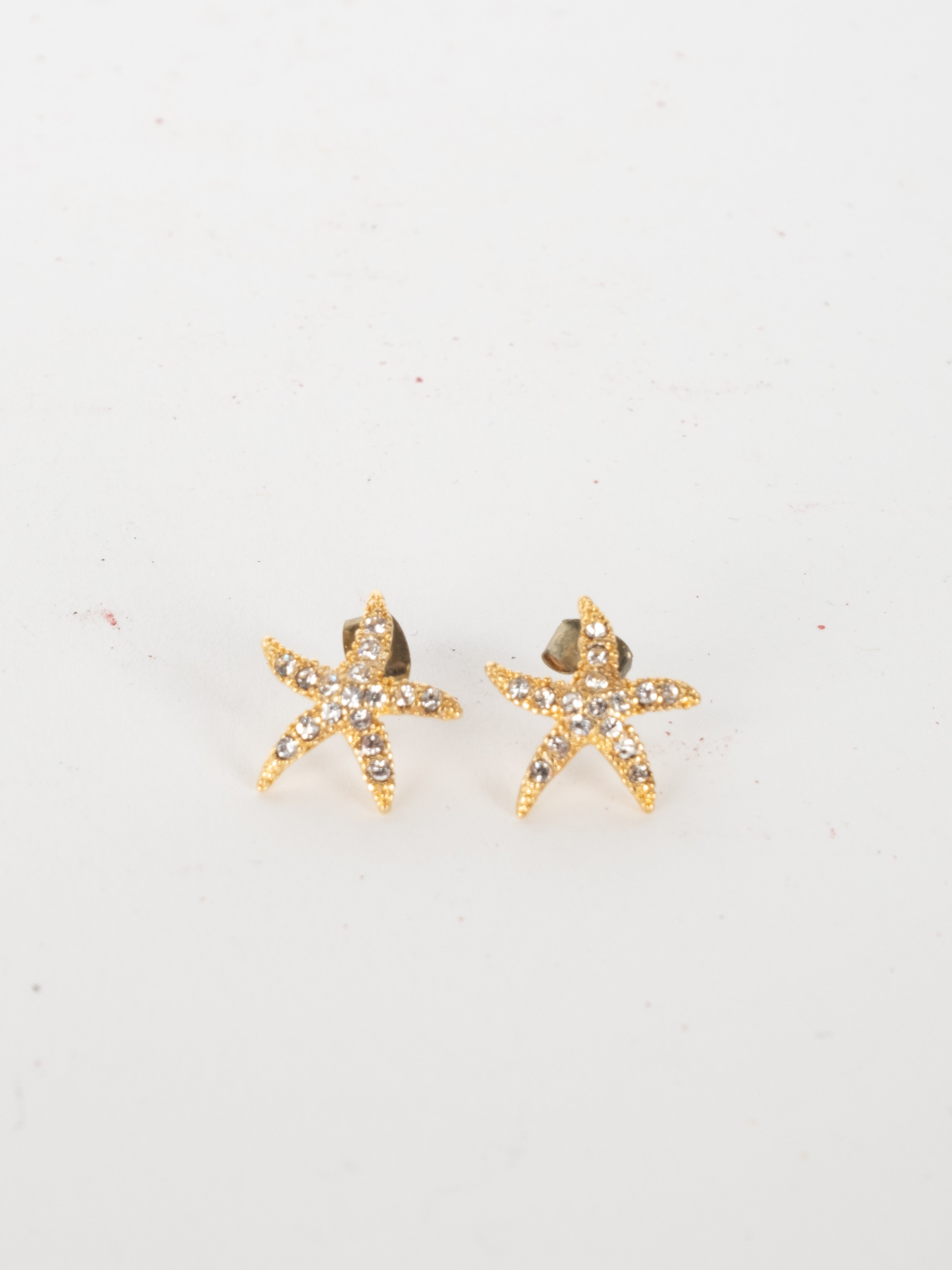Vintage Starfish Stud Earrings Gold