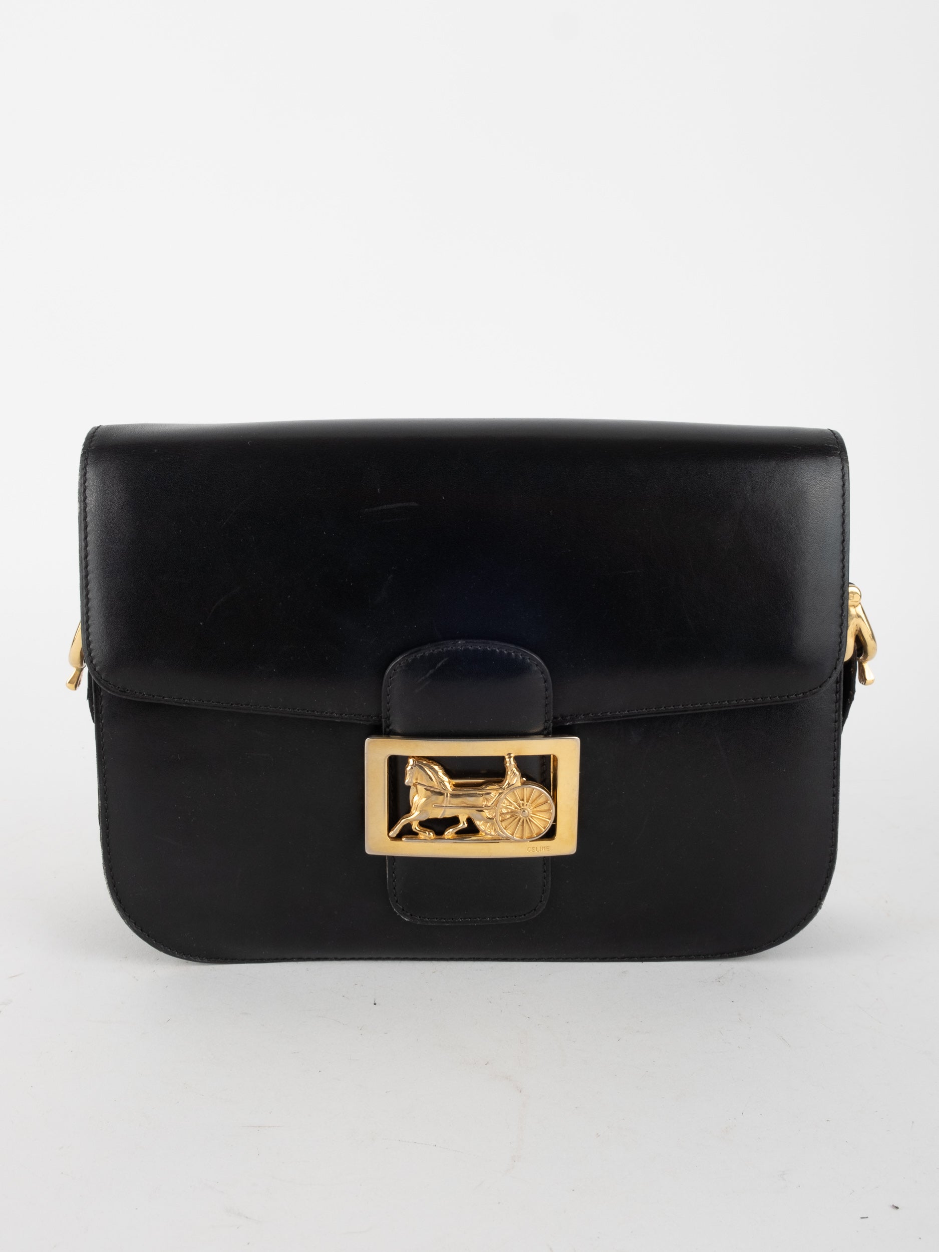 CELINE Vintage Leather Crossbody Bag