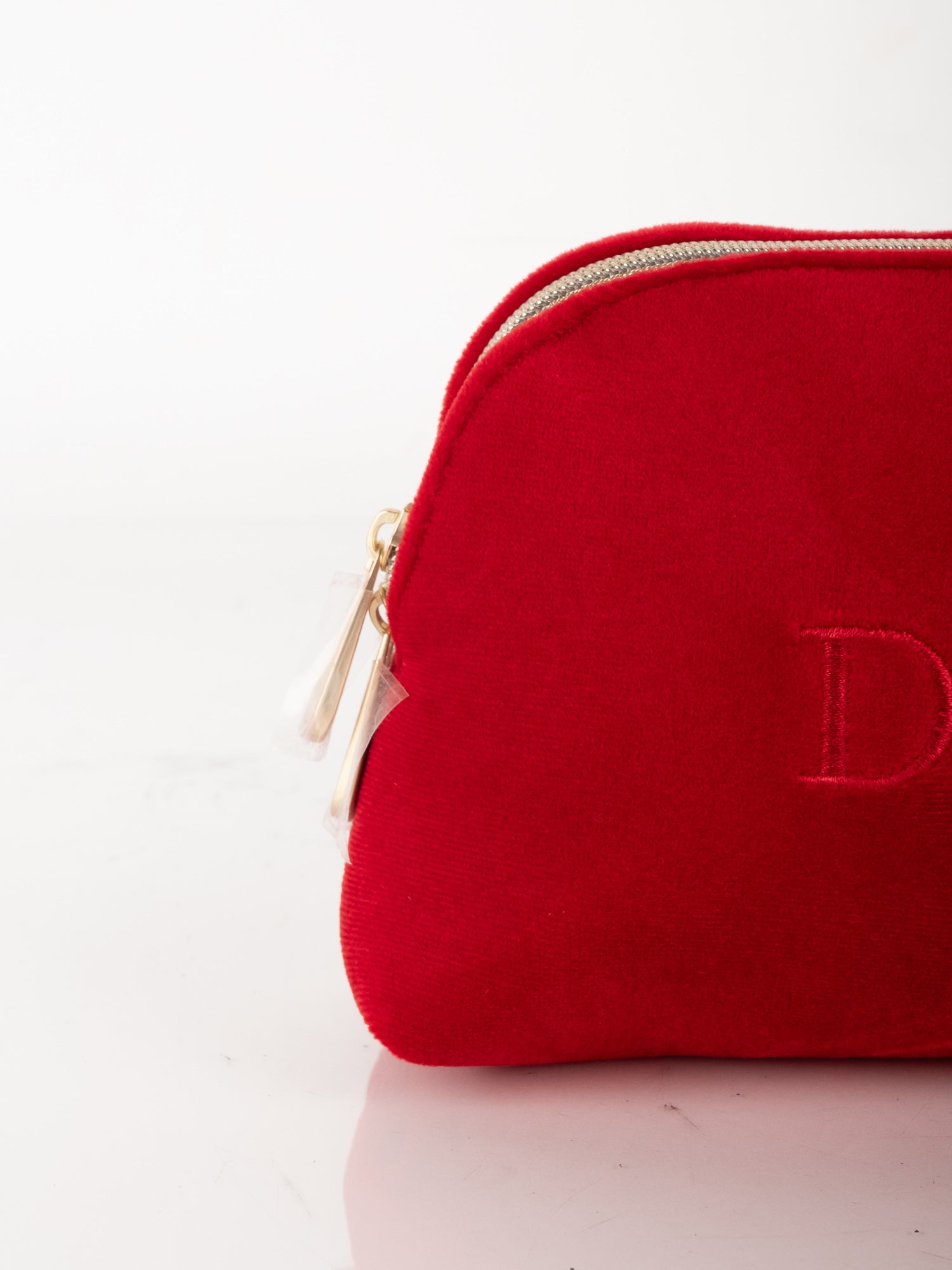 Dior Red Canvas Cosmetic Pouch