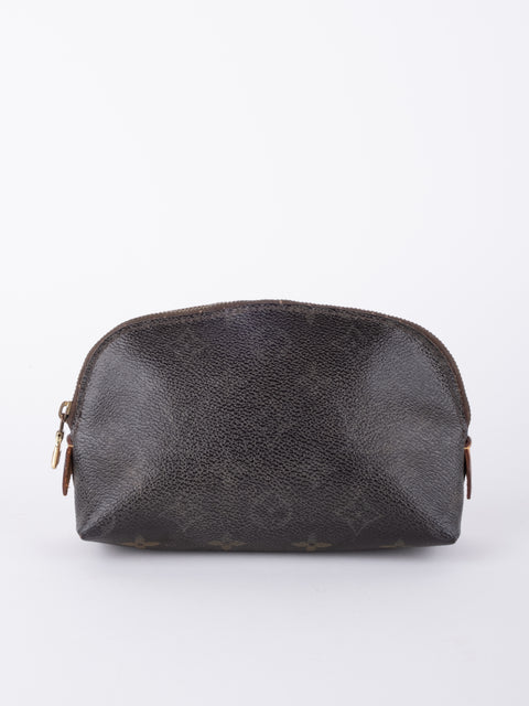 Louis Vuitton Vintage Monogram Dark Brown Cosmetic Pouch