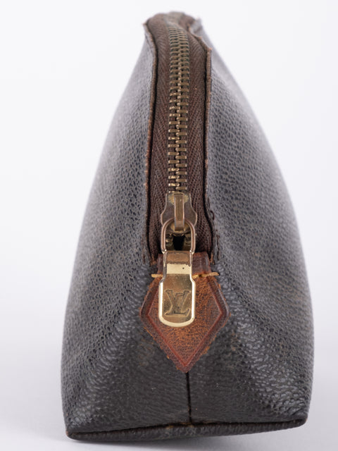 Louis Vuitton Vintage Monogram Dark Brown Cosmetic Pouch
