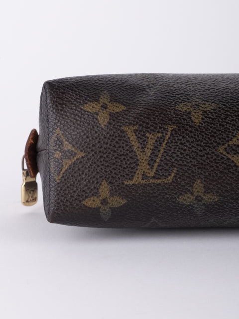 Louis Vuitton Vintage Monogram Dark Brown Cosmetic Pouch