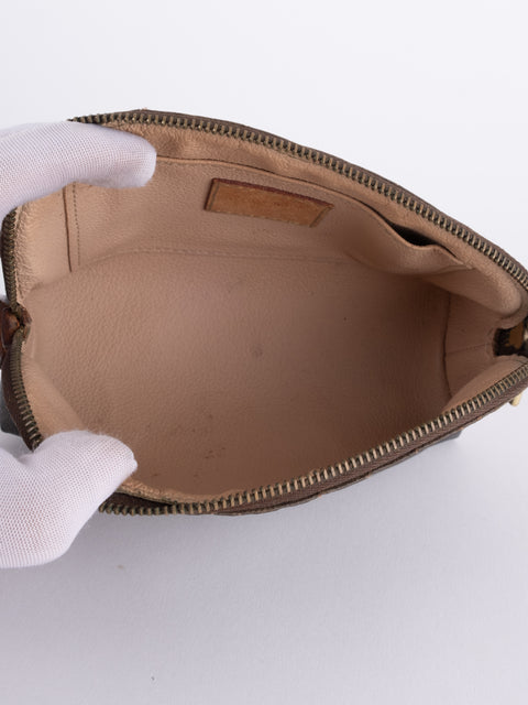 Louis Vuitton Vintage Monogram Dark Brown Cosmetic Pouch