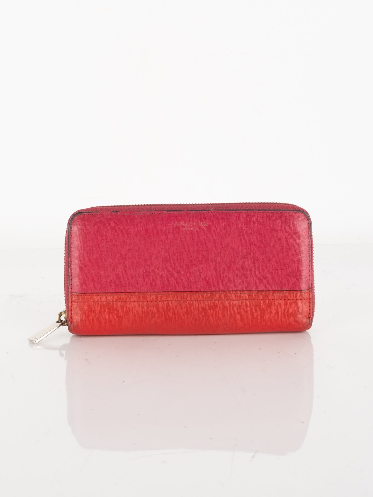 Coach Pink Leather Zip Wallet