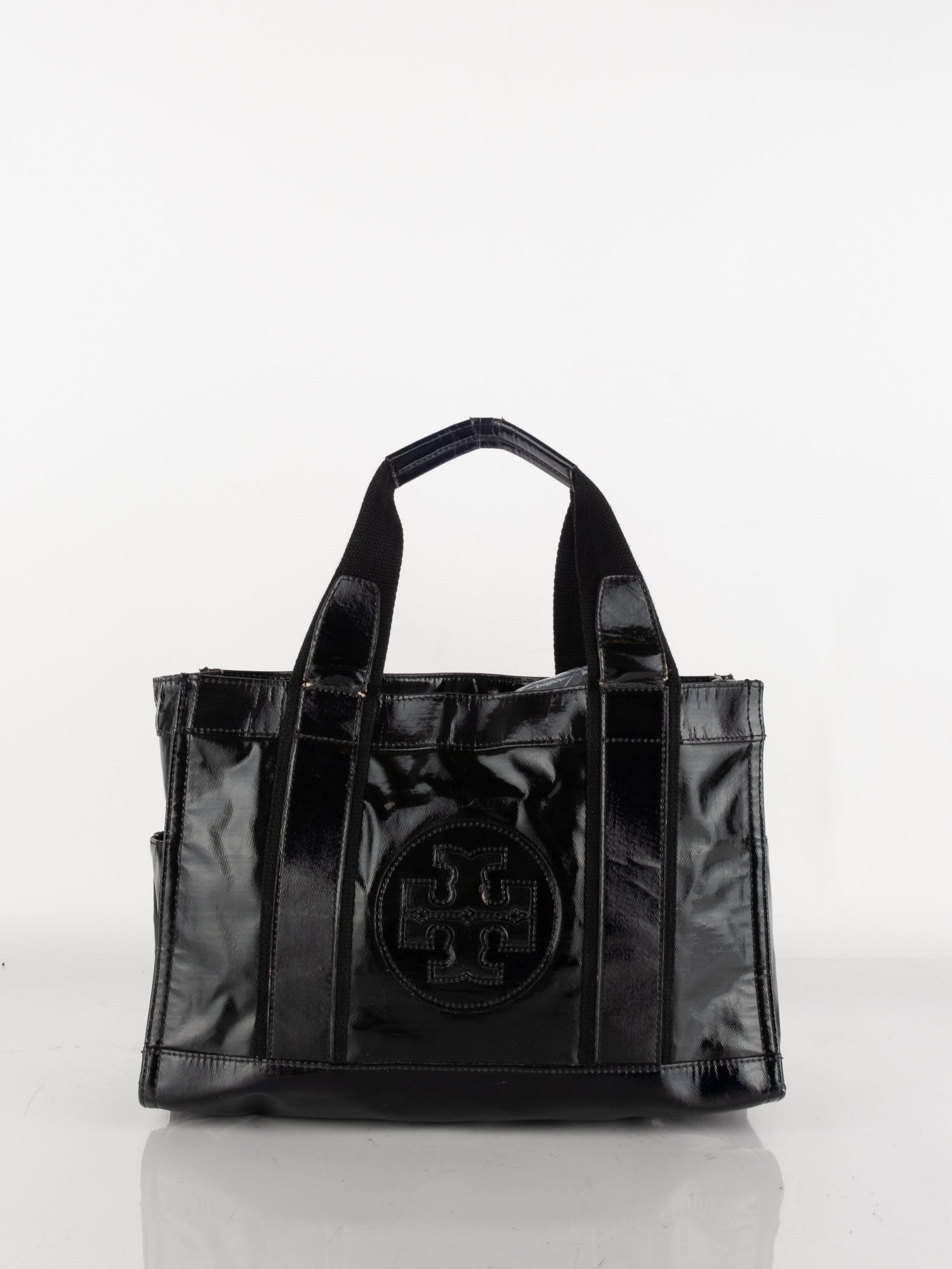Tory Burch Black Patent Tote Bag