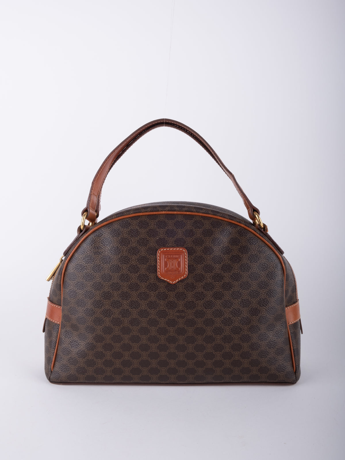 Celine Macadam Vintage Half Moon Handbag