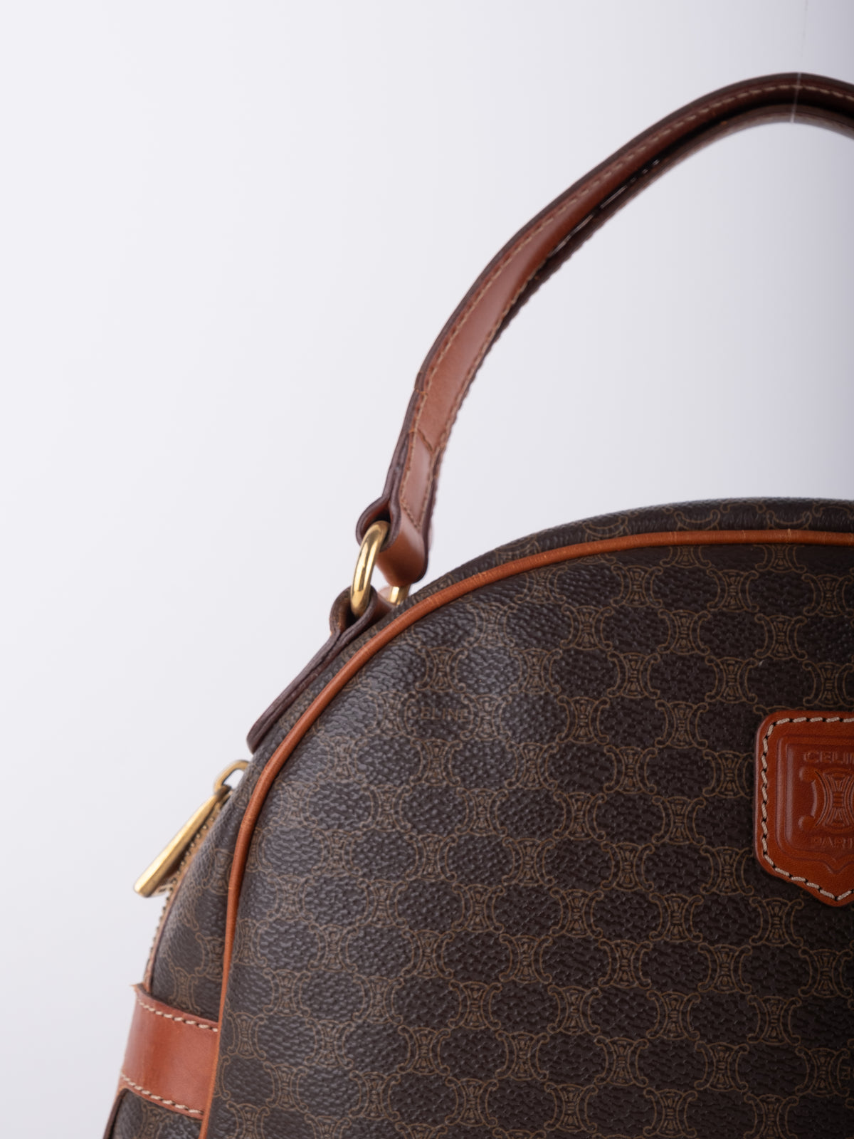 Celine Macadam Vintage Half Moon Handbag