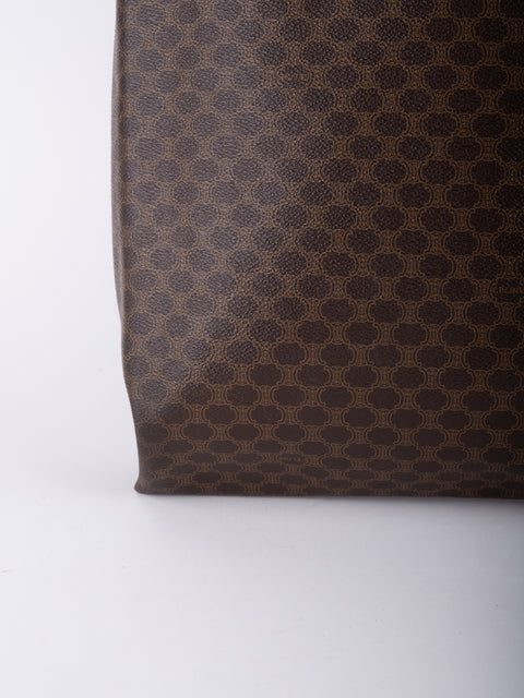 Celine Macadam Vintage Brown Tote Bag