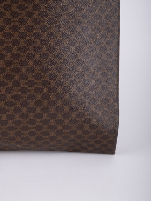 Celine Macadam Vintage Brown Tote Bag