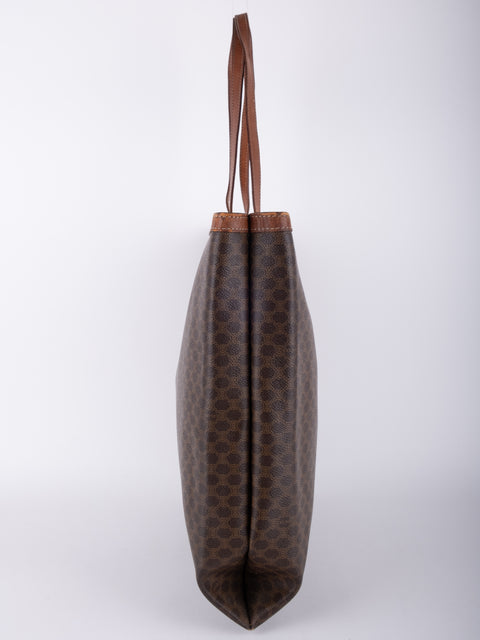 Celine Macadam Vintage Brown Tote Bag