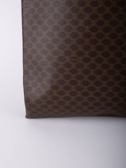 Celine Macadam Vintage Brown Tote Bag