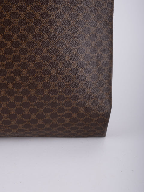 Celine Macadam Vintage Brown Tote Bag