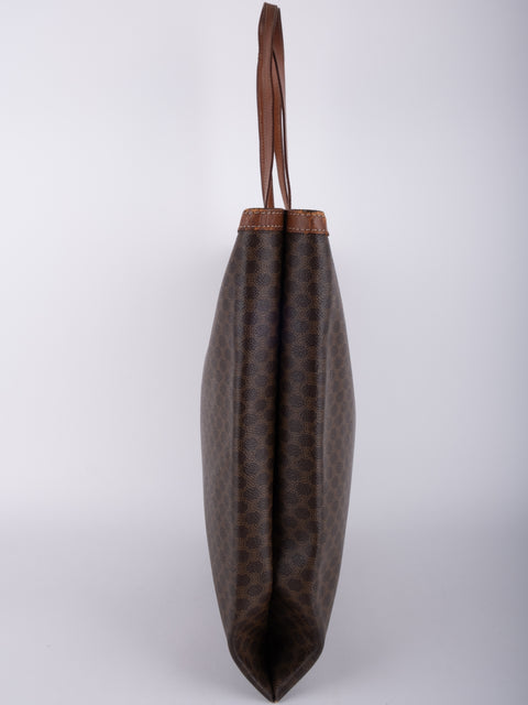 Celine Macadam Vintage Brown Tote Bag