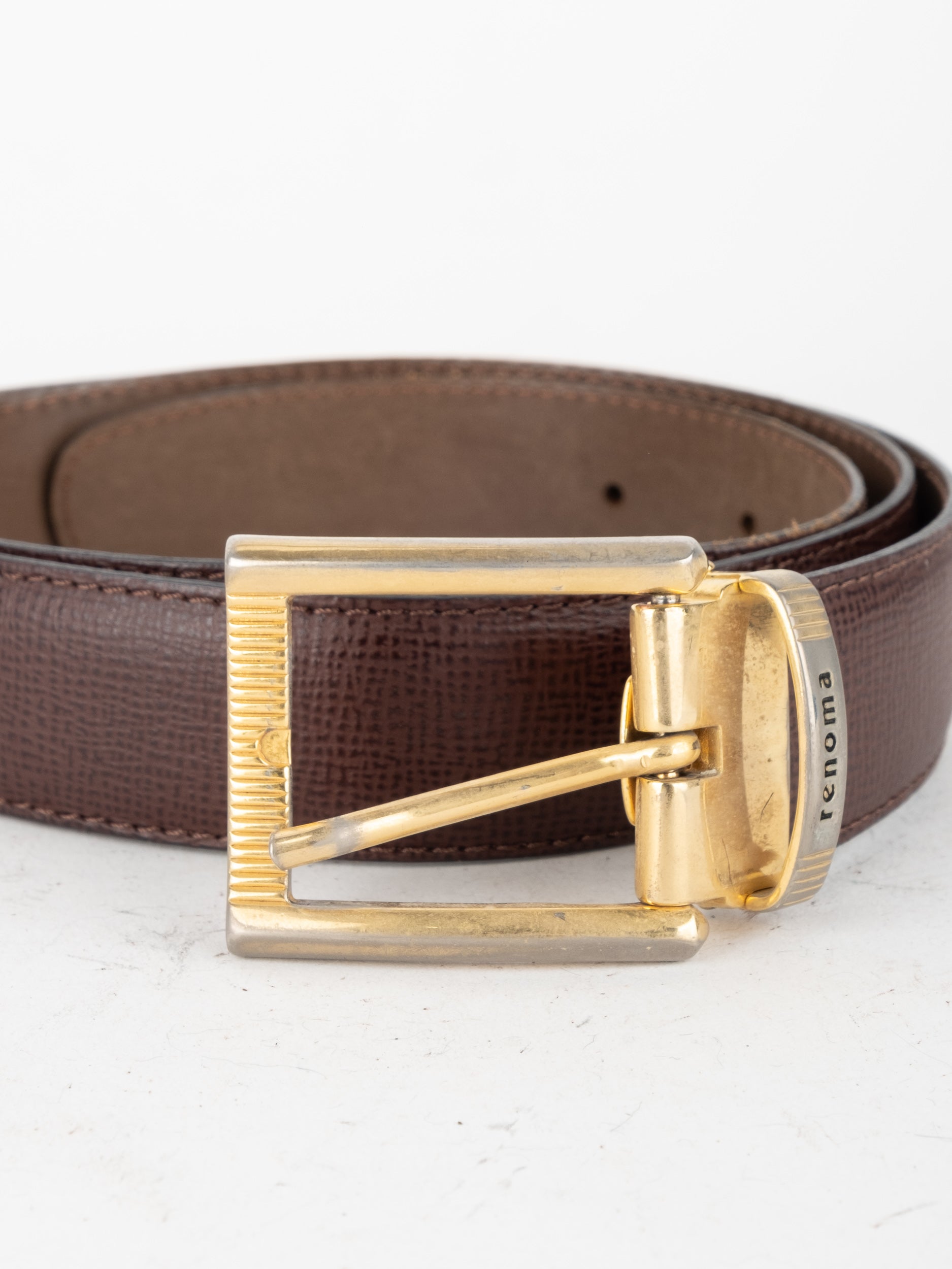 REMONA Leather Belt Brown