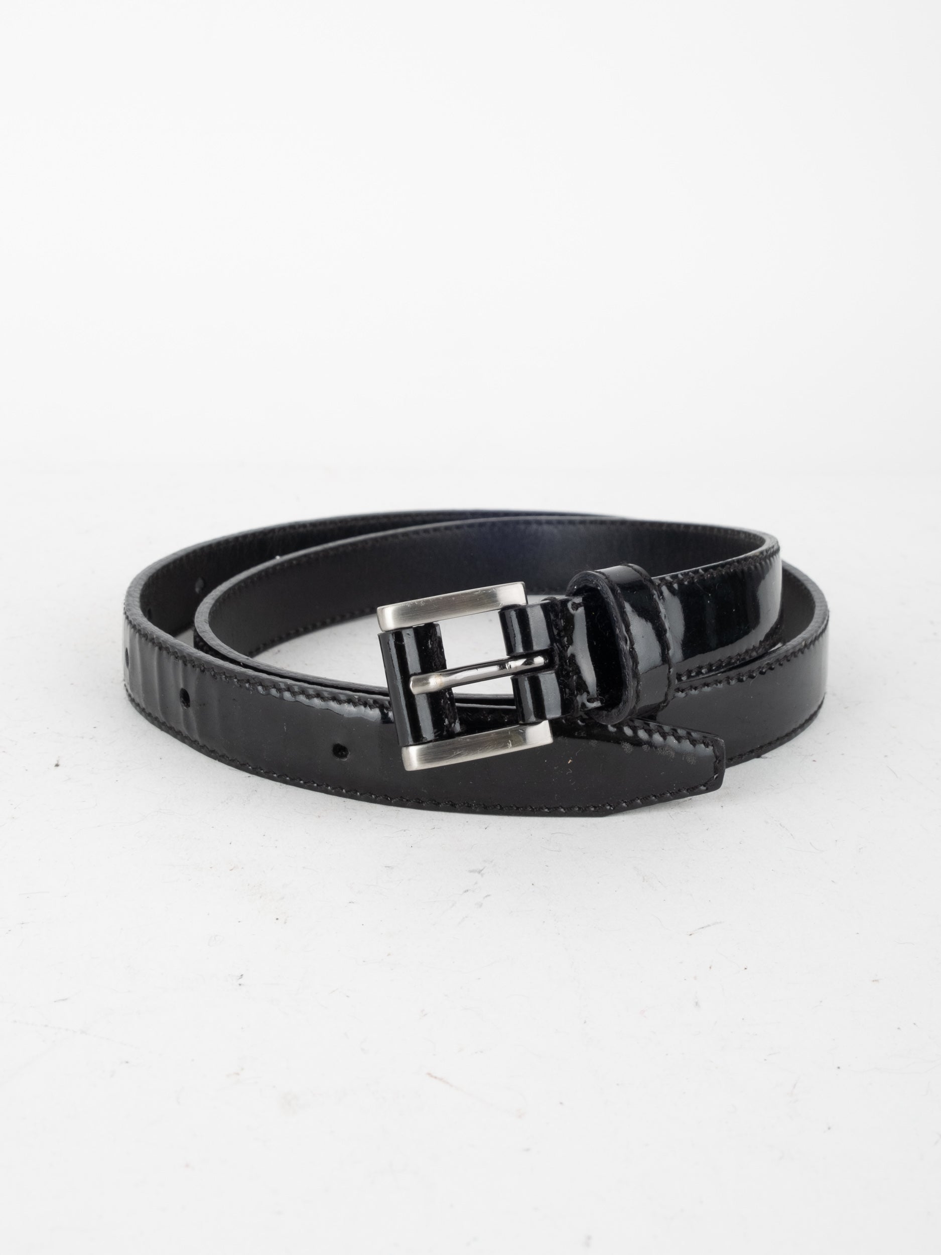PRADA Leather Belt Black size 75