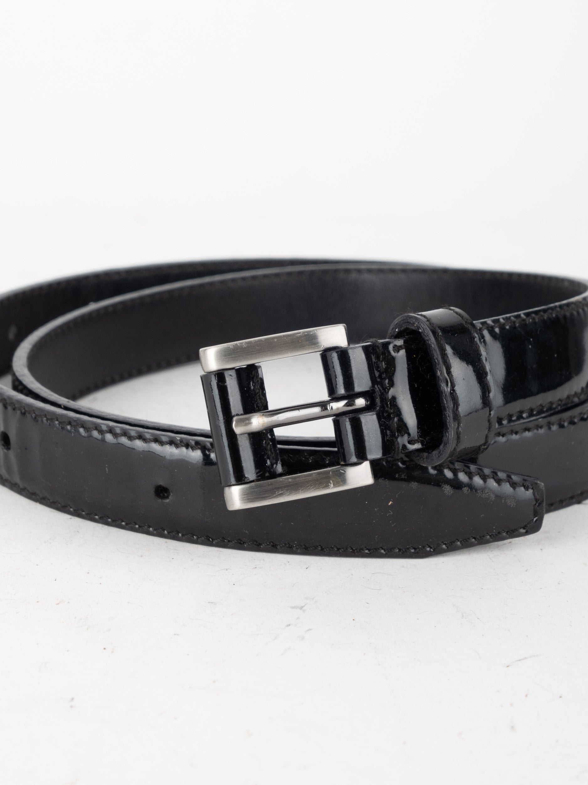 PRADA Leather Belt Black size 75