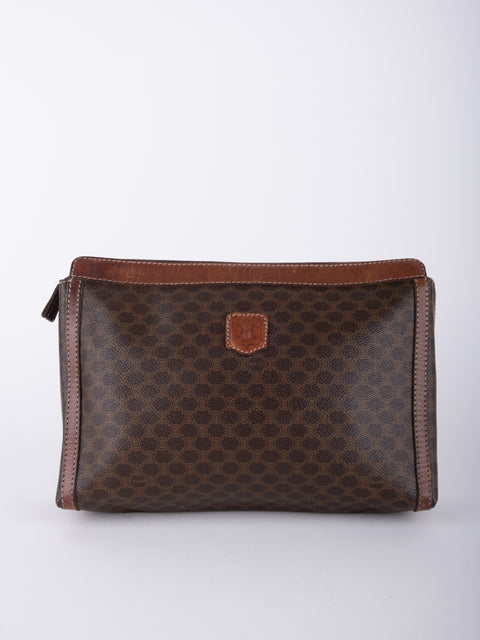 Celine Macadam Vintage Brown Clutch