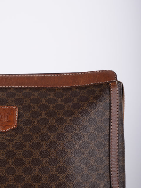 Celine Macadam Vintage Brown Clutch