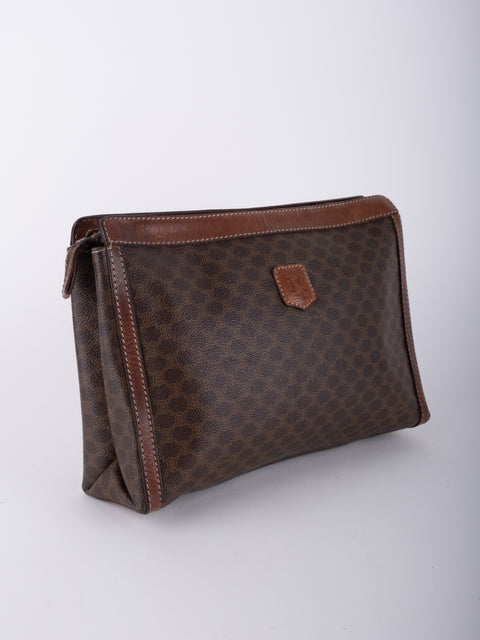 Celine Macadam Vintage Brown Clutch