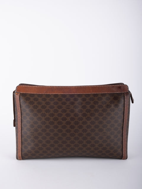 Celine Macadam Vintage Brown Clutch