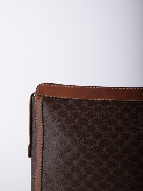Celine Macadam Vintage Brown Clutch