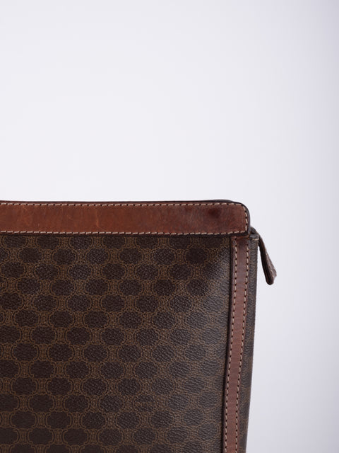 Celine Macadam Vintage Brown Clutch