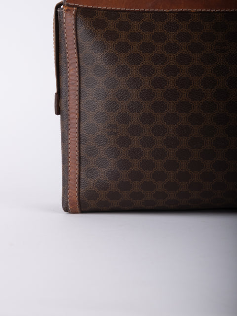 Celine Macadam Vintage Brown Clutch