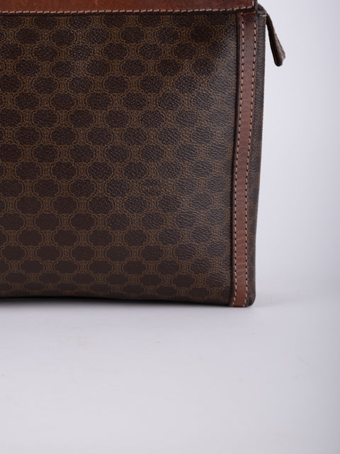 Celine Macadam Vintage Brown Clutch