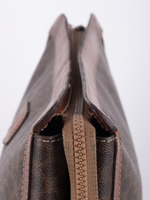 Celine Macadam Vintage Brown Clutch