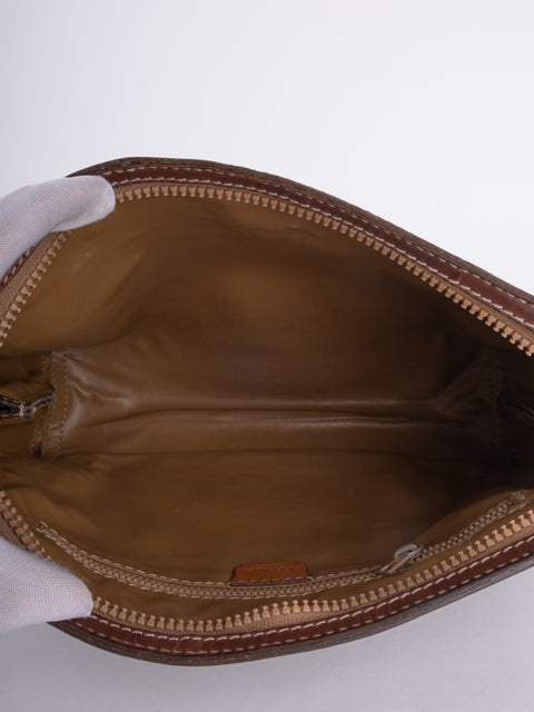 Celine Macadam Vintage Brown Clutch