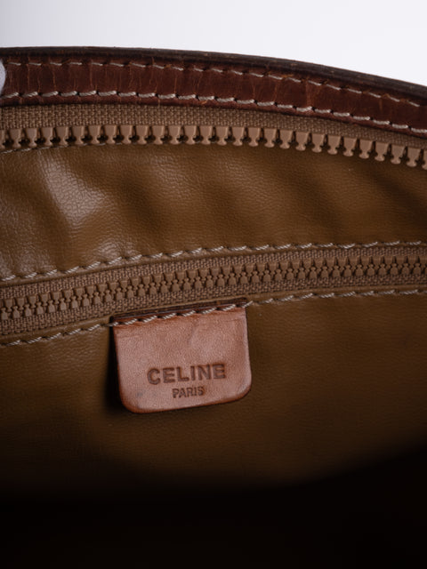 Celine Macadam Vintage Brown Clutch